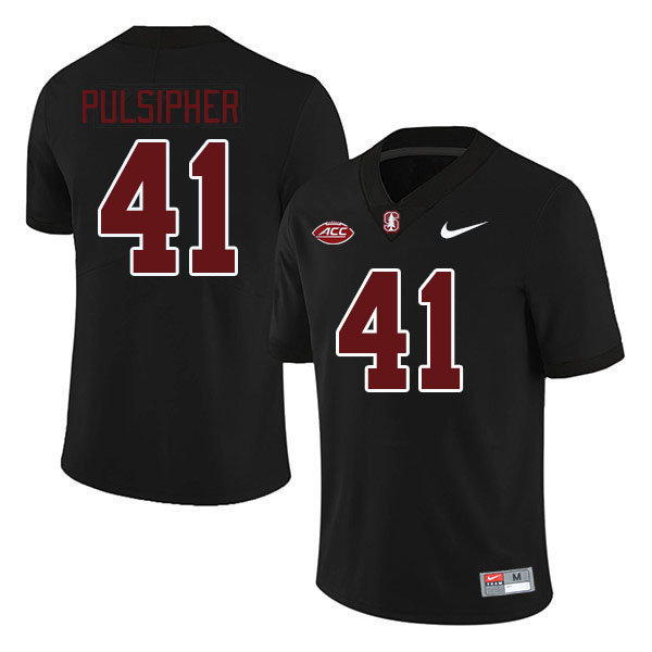 Men #41 Anson Pulsipher Stanford Cardinal 2024 ACC Conference College Football Jerseys Stitched-Blac